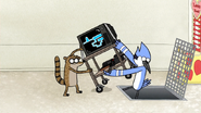S6E19.095 Mordecai and Rigby Going Down the Secret Passage