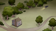 S3E04.325 The Wizard's Car Heading Towards Rigby the House