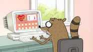 S3E25 Rigby going to Mordecai's profile
