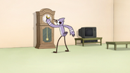 S5E20.106 Mordecai Resetting the Grandfather Clock