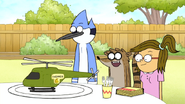 S6E20.058 Mordecai, Rigby, and Eileen Looking at the Cake