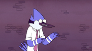 Mordecai wearing a purple tie