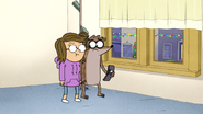 S6E11.171 Rigby and Eileen Looking at Each Other with Doubt