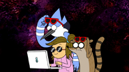 S5E09.029 Mordecai, Rigby, and Eileen Wearing Shades Sunglasses 02
