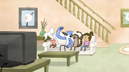 S6E20.021 Mordecai and Rigby Cheering for Mailin' It In