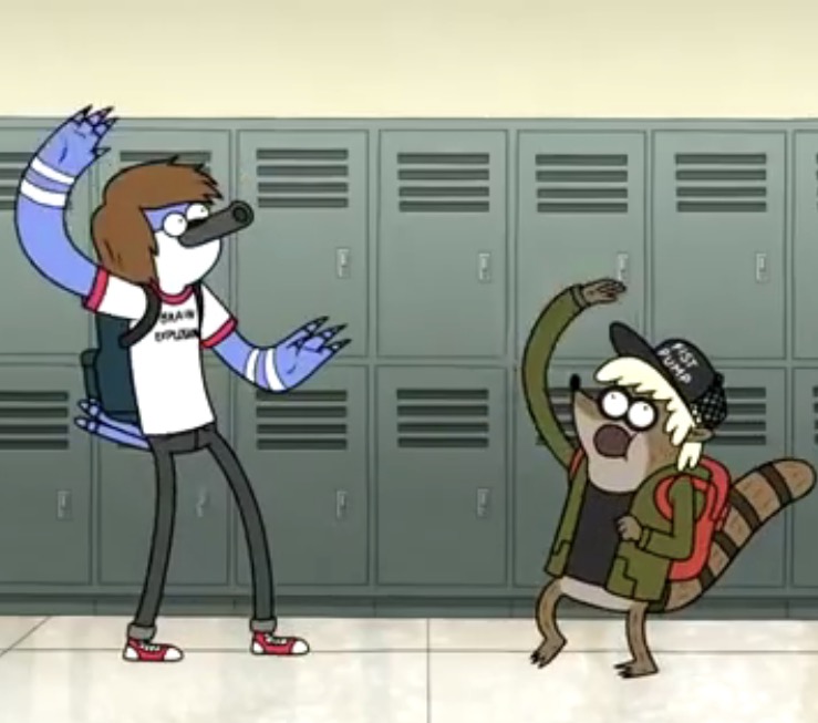 regular show characters mordecai and rigby