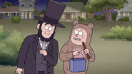 S7E09.360 Abraham Lincoln and Bear Kid Eating Rigby