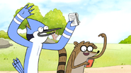 S6E17.033 Mordecai and Rigby Singing Their Birthday Song to Muscle Man 02