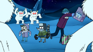 S8E23.091 Mordecai Throwing His Gift