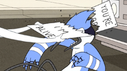 S6E11.101 CJ Smashes a Sign Over Mordecai's Head