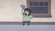 S4E12.034 Muscle Man Takes His Shirt Off