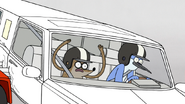 S4E21.140 Mordecai and Rigby Feeling the Impact of the Jeep Limo