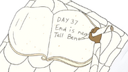 S5E07.061 Rigby Writing in a Tortilla Journal