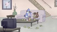 S7E09.085 Mordecai and Rigby Using the Salad Guillotine
