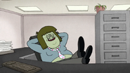 S7E25.054 Muscle Man Kicking Back