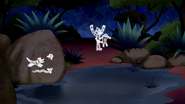 S6E13.082 Aboriginal Art Mordecai and Rigby Jumping in the Pond