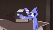 S4E30.102 Mordecai Putting in the Betamax Tape