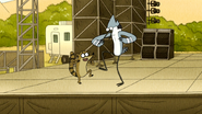 S6E17.182 Mordecai and Rigby Clapping and Stomping