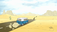 S7E36.104 Mordecai Driving in the Desert