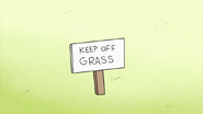 S2E11.060 Keep Off Grass Sign