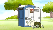 S6E18.081 Muscle Man Falling Out from the Portable Toilet