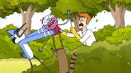 S7E05.319 Mordecai and Rigby Grabbing Puppet Benson