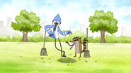 S4E36.050 Mordecai and Rigby Party Horn Talking