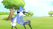 Mordecai wearing a diaper at the end of "Do or Diaper"
