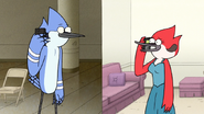 S6E28.022 Mordecai and Margaret Talking on the Phone