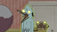 S6E04.113 Back Faces of Ghost Mordecai and Rigby