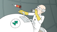 S7E05.374 A Scientist Firing a Knockout Dart at the Guys