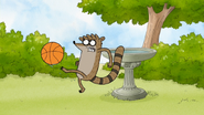 S5E10.059 Rigby Kicking the Basketball in Frustration