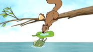 S5E29.004 A Fish Giving Water to the Squirrel