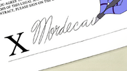 S4E30.119 Mordecai Writing His Signature