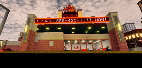 Freddy Fazbear's Pizza (1987) Outside view