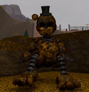 Ignited Golden Freddy's Floating Sit Animation.