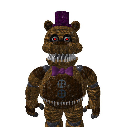 I edited Fredbear to make him look like Un-Nightmare. (Nightbear)