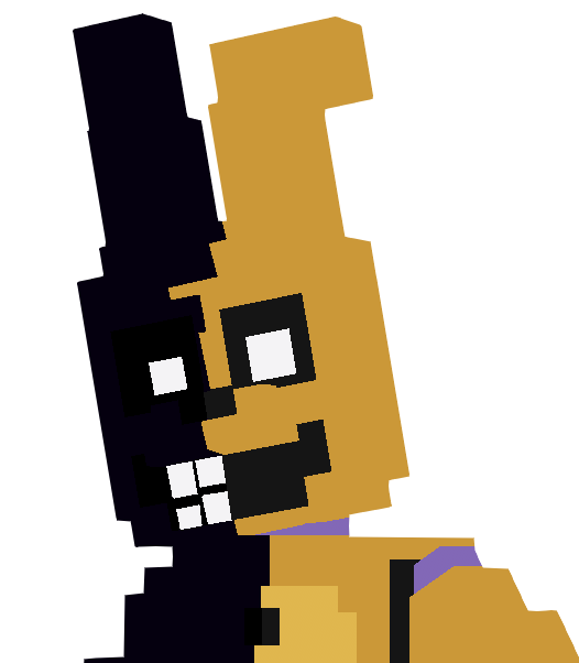 8 Bit Five Nights Sprites: Purple Guy and Golden Fredbear 