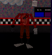 Retro Foxy's Place Parts ability, removing his head.