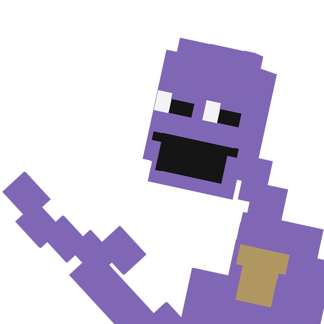 8 Bit Five Nights Sprites: Purple Guy and Golden Fredbear 