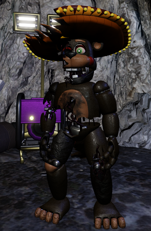 TOY FIGURE MEXICAN FIVE NIGHTS AT FREDDY 'ANIMATRONICS TWISTED FREDDY COFFE