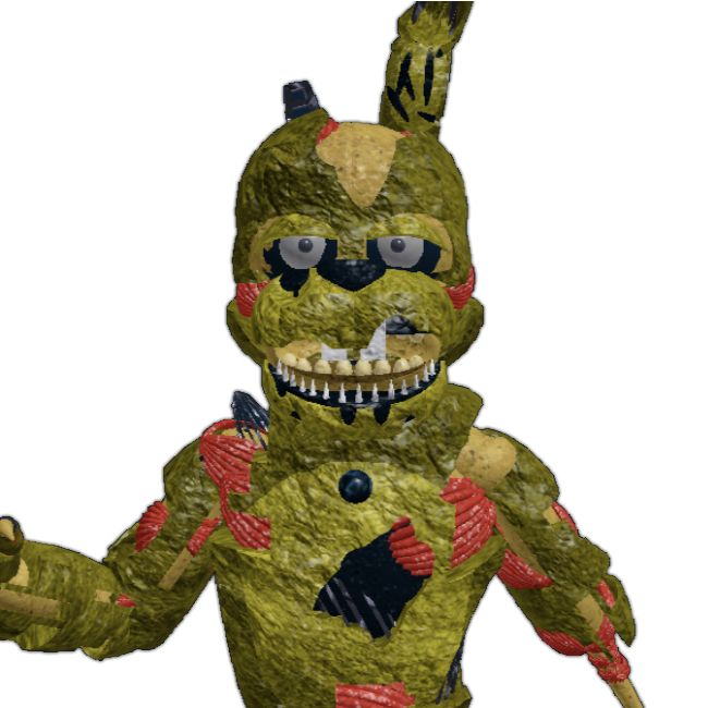 Nightmare Fredbear (UCN Based) and Scraptrap (FNaF 3 Springtrap