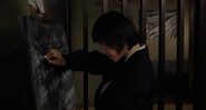 Mai, vandalizing her professor's board