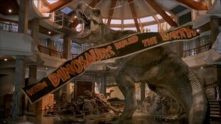 Tyrannosaurus rex as seen in Jurassic Park