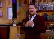 Josh dressed as Hugh Hefner.