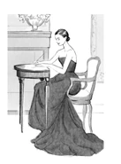 Amberly writing a letter to her sister Adele