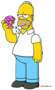 吃着甜甜圈的Homer
