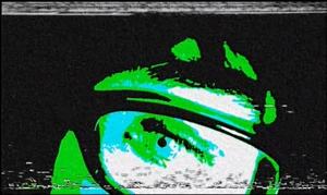 A close-up of Kevin or Observer in "Box Analyis"