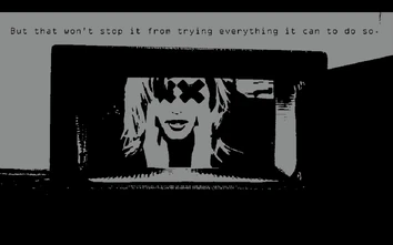 Cursor appearing from within the safe.