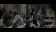 [Deleted Scene] Chloe stabs her own eyes in front of all students, to prevent herself from seeing Slender Man.